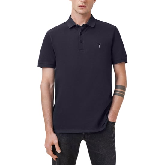 AllSaints Mens Reform Ink Navy Polo Shirt - Image 1
