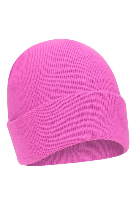 Women's Snow Accessories Set with Knitted Beanie, Fleece Neck Gaiter and Mittens Pink - Image 2