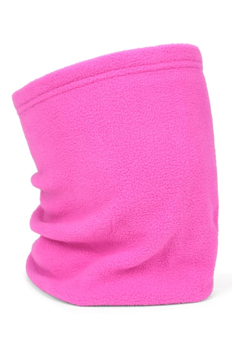 Women's Snow Accessories Set with Knitted Beanie, Fleece Neck Gaiter and Mittens Pink - Image 3