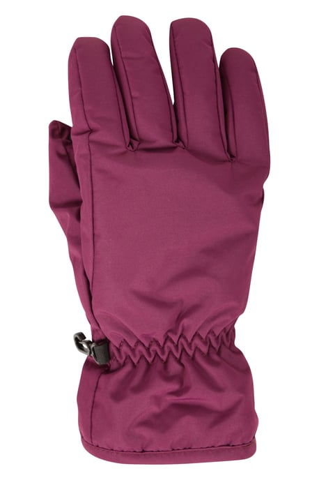 Women's Ski Gloves Warm Snowproof Water Resistant Textured Palm Winter Mittens Purple - Image 4