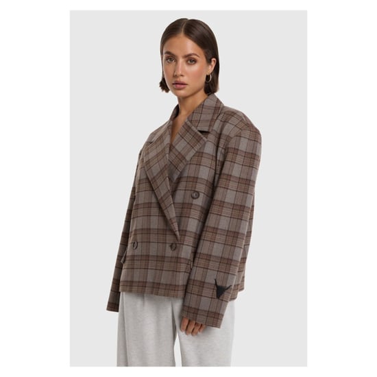 Alix The Label Ladies woven cropped check blazer blazers 2609440868 - Image 3