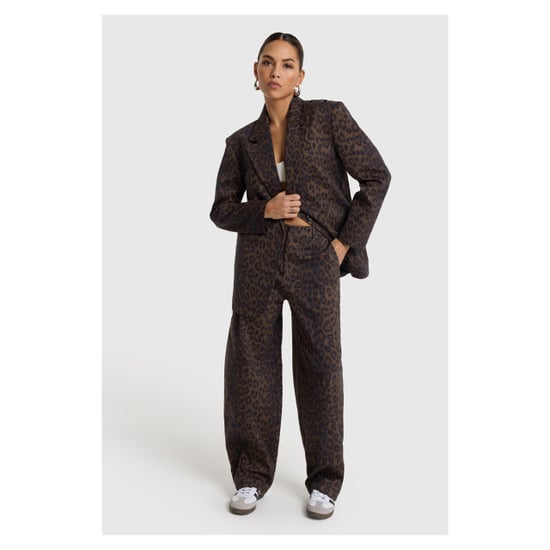 Alix The Label Ladies woven animal barrel pants 2609133869 - Image 2