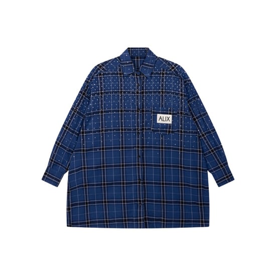 Alix The Label Ladies woven studded check blouse dress blouse jurken 2609372919 - Image 1