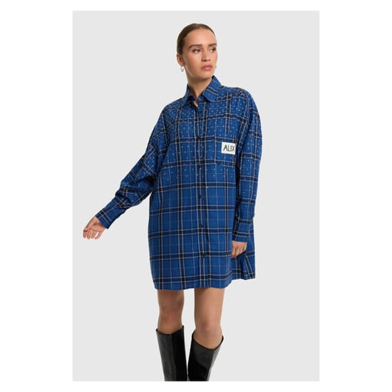 Alix The Label Ladies woven studded check blouse dress blouse jurken 2609372919 - Image 2