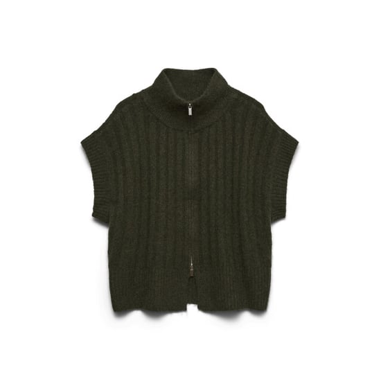 Vero Moda Vmbang geribd vest met hoge hals en rits - Image 1