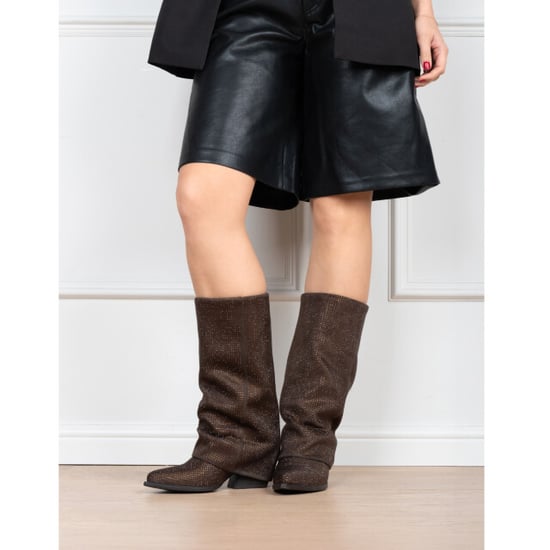 Poelman Ps lois laarzen studs dark brown hoge laarzen dames - Image 5