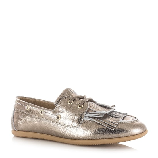 DWRS Label Latty fringes crackled stone mocassins dames - Image 2