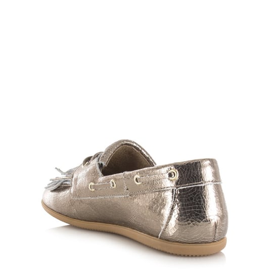 DWRS Label Latty fringes crackled stone mocassins dames - Image 5