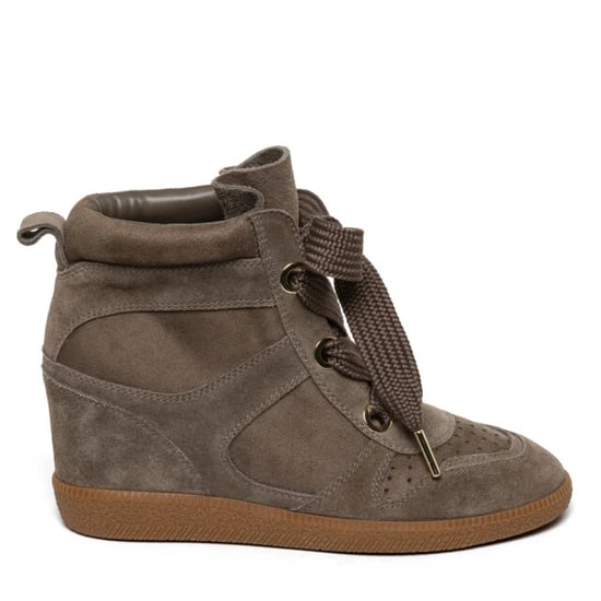Steve Madden Mables taupe suede hoge sneakers dames - Image 1