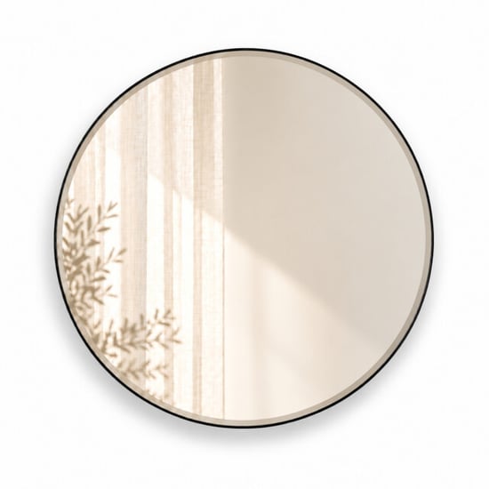 Indore Home ronde wandspiegel – spiegel met facet rand – 80 cm - Image 1