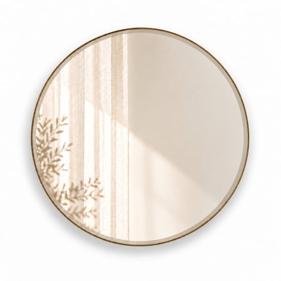 Indore Home ronde wandspiegel – spiegel met facet rand – 80 cm - Image 1