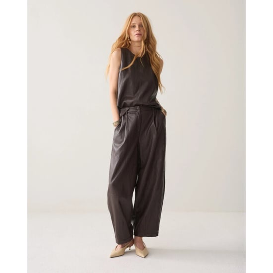 Summum 4s3043-12526 754 balloon trouser soft faux leather dark chocolate - Image 1