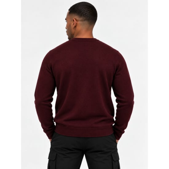 Lyle and Scott Kn2114v lamswool y357 beetrooth marl heren trui - Image 2