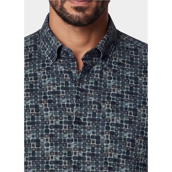 Bos Bright Blue Overhemd heren 21245/grey - Image 4