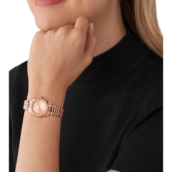 Michael Kors MK4739 Lexington Rose Gold Dial Ladies Watch - Image 4