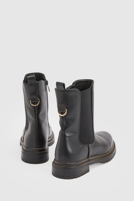 Poppy Faux Leather Ankle Boots - Image 3