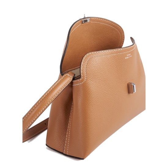 Toteme T-Lock clutch van genarfd leer - Image 3