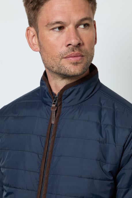 Navy Quilted Jacket - Image 2