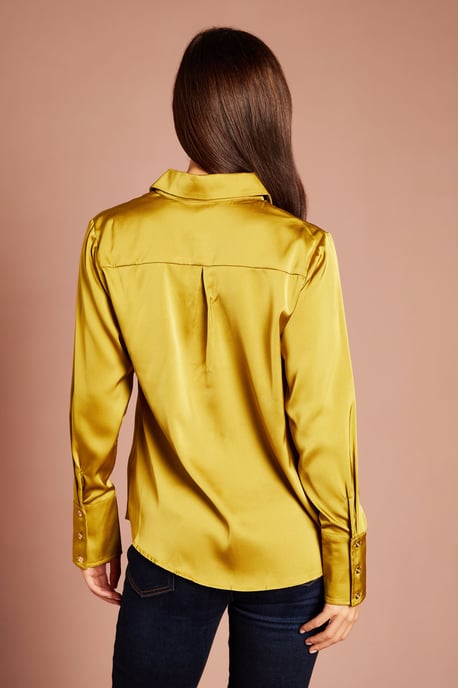Lisa Tan Long Sleeve Satin Shirt - Image 3