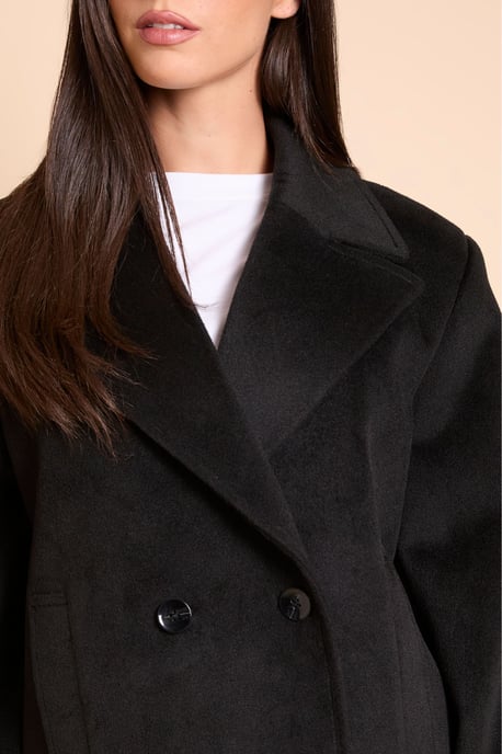 Relaxed Fit Double Breasted Coat - Image 4
