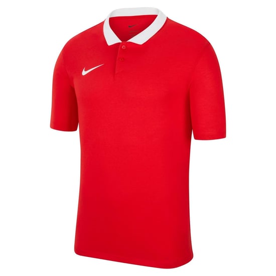 Men's Nike Printed Logo Collared Neck Short Sleeve Shirt in Red - Image 1