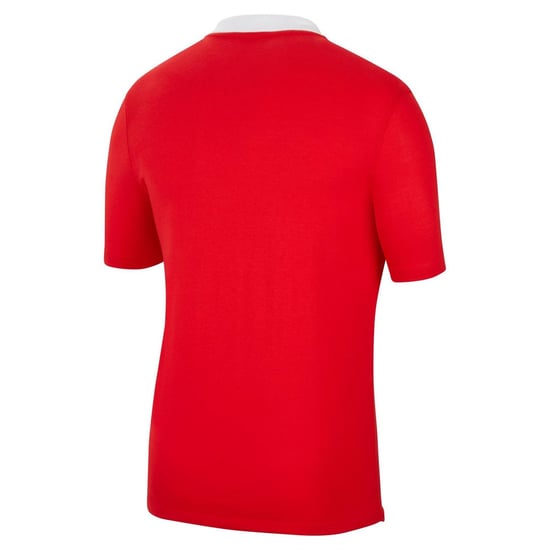 Men's Nike Printed Logo Collared Neck Short Sleeve Shirt in Red - Image 2