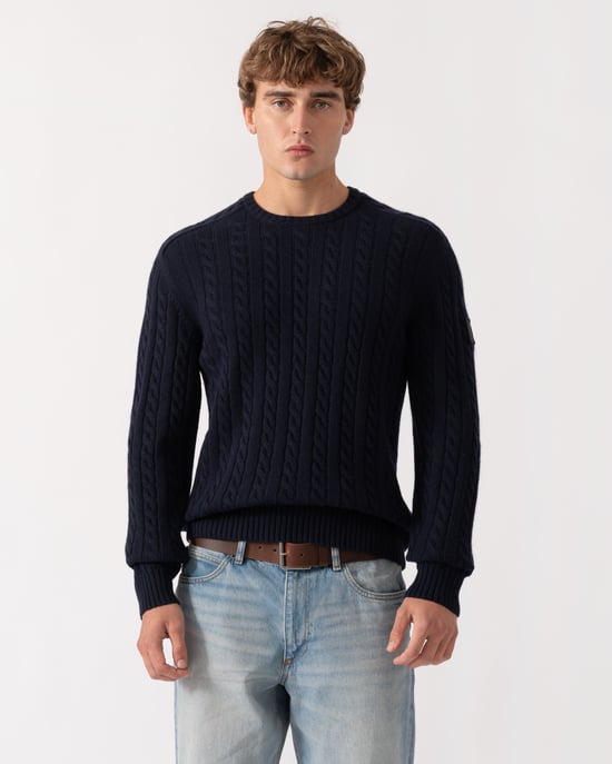 Long Sleeve Jumper in Navy - Image 1
