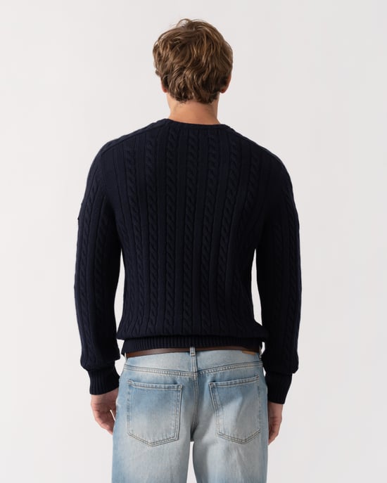 Long Sleeve Jumper in Navy - Image 2