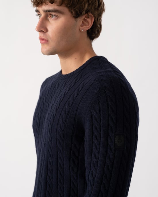 Long Sleeve Jumper in Navy - Image 3