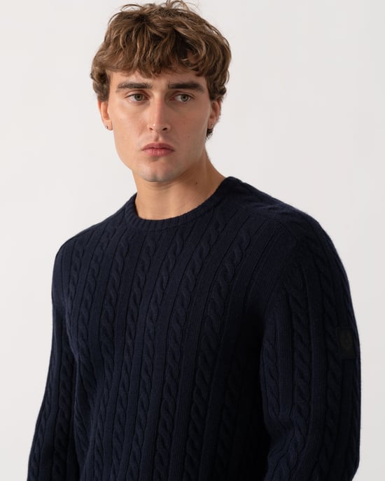 Long Sleeve Jumper in Navy - Image 5