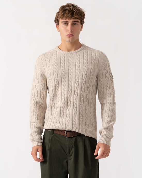 Long Sleeve Jumper in Ecru - Image 1