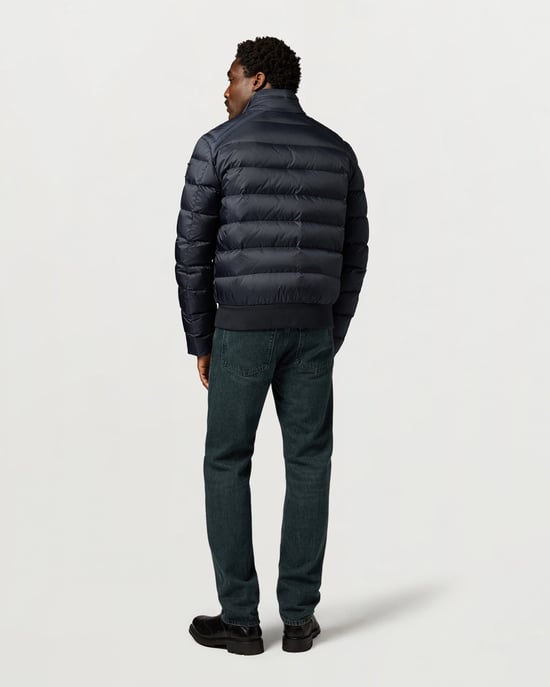 Long Sleeve Padded Jacket in Navy - Image 2