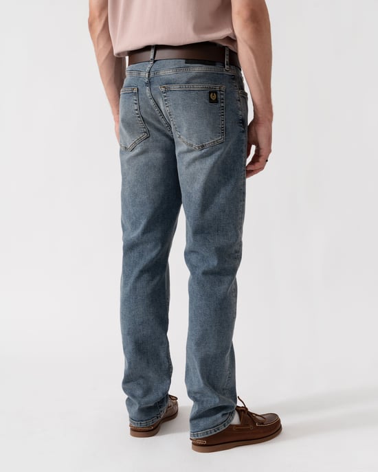 Logo Detail Trousers in Light Blue - Image 2