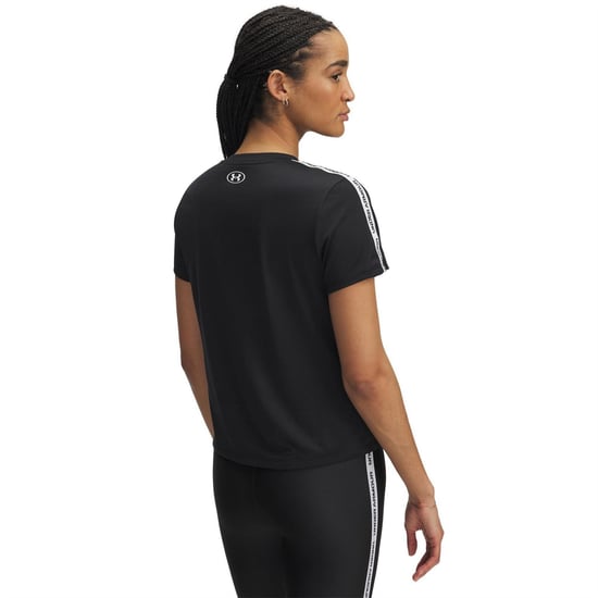 Women's Under Armour Tech Taping Tee in Black - Image 2