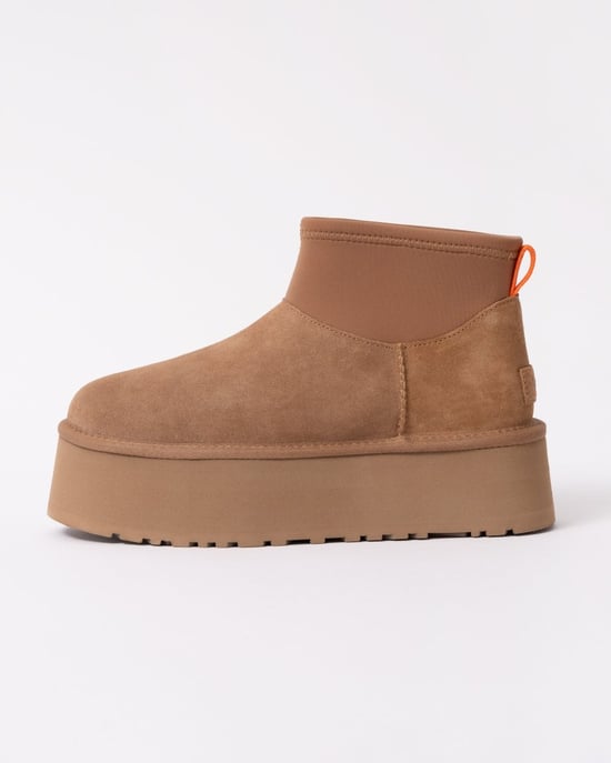 Logo Detail Boots in Camel - Image 2