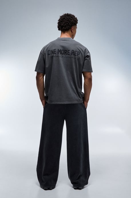 One More Rep Oversized Washed Extended Neck T-Shirt - Image 3