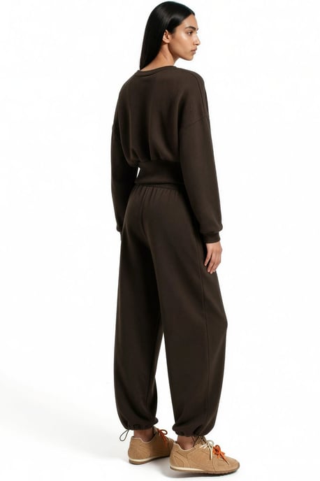 Women's Crop Crew Neck Sweatshirt - Image 3