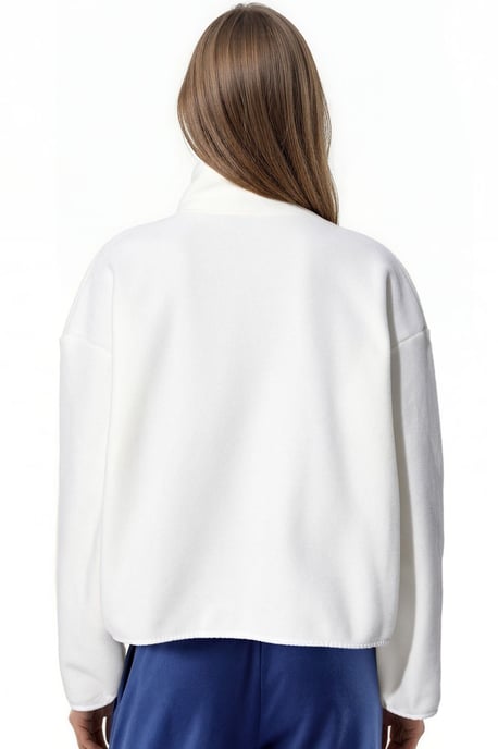 Women's Half Zip Crop Sweatshirt - Image 3