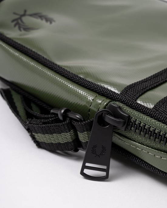 Logo Detail Shoulder Bag in Olive - Image 5