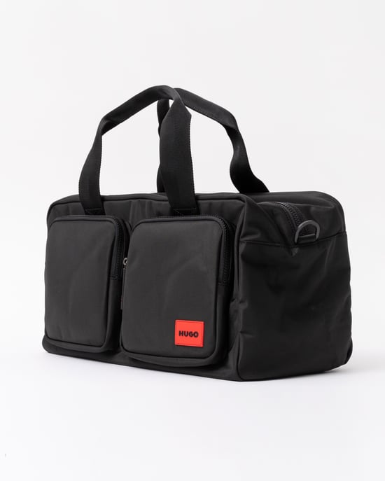 Logo Detail Holdall in Black - Image 2