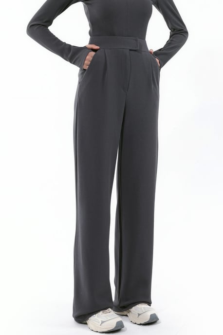 Vrouwen Stretch Palazzo Pants met klittenbandsluiting - Image 1