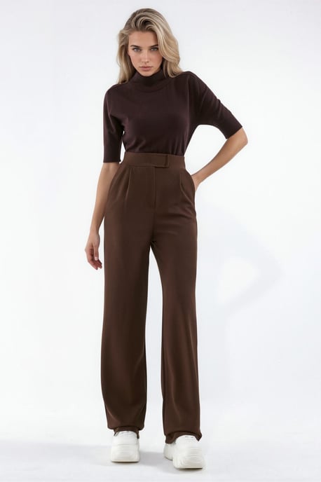 Dames Stretch Palazzo Broek met Klittenbandsluiting - Image 5