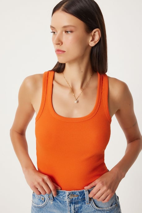 Getailleerde Katoenen U-Hals Tanktop - Image 1