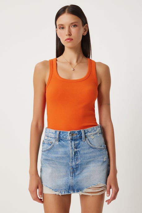 Getailleerde Katoenen U-Hals Tanktop - Image 3