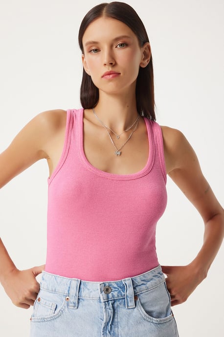 Getailleerde Katoenen U-Hals Tanktop - Image 1