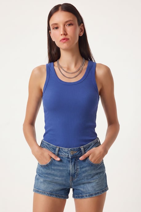 Getailleerde Katoenen U-Hals Tanktop - Image 2