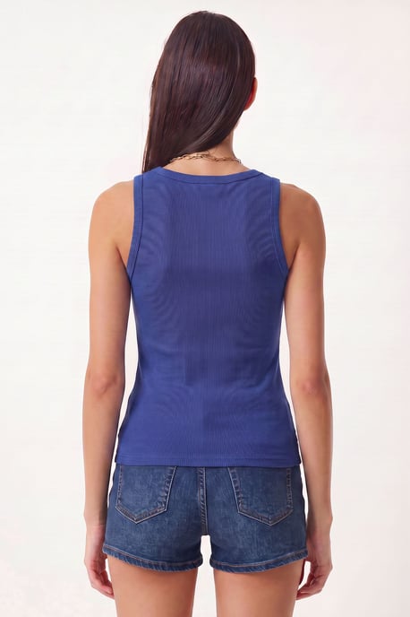 Getailleerde Katoenen U-Hals Tanktop - Image 3