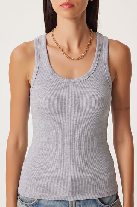 Getailleerde Katoenen U-Hals Tanktop - Image 2