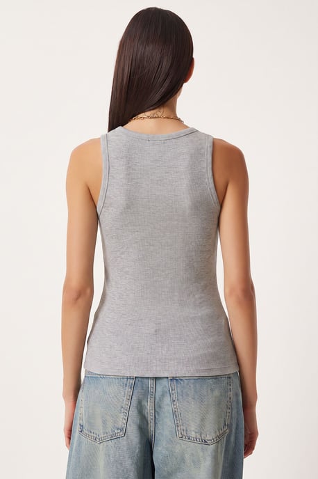 Getailleerde Katoenen U-Hals Tanktop - Image 3