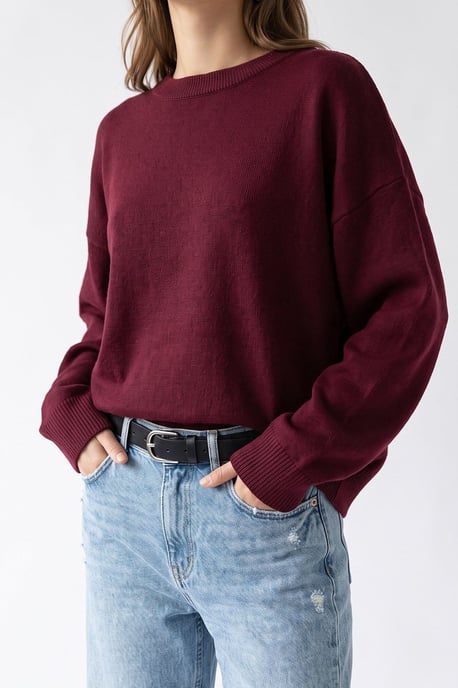 Oversized Ribbed Knit Sweater - Image 2